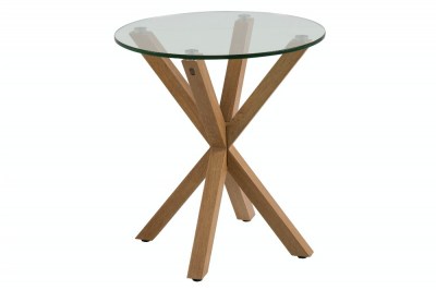 Moderní odkládací stolek Ajami imitace dubové dřevo